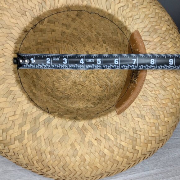 Vintage American Harvest Hat Co Sun Toppers Red Woven Straw Hat Size Medium - Picture 11 of 14